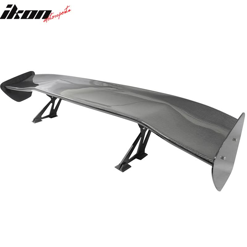 Universal 56" Inch GT Style Racing Trunk Spoiler Wing 3D Carbon Fiber