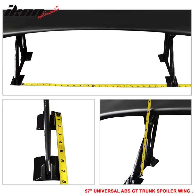 Honda 57"  Unpainted GT Style Adjustable Rear Trunk Spoiler Wing ABS