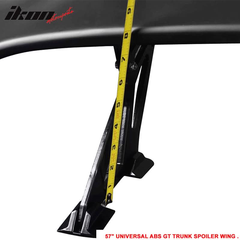 Dodge 57" Unpainted GT Style Adjustable Rear Trunk Spoiler Wing ABS