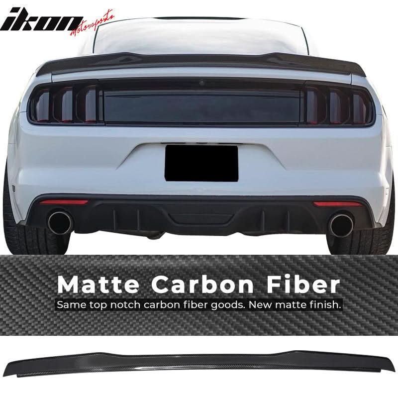 15-23Â  Ford Mustang H High Kick V Rear Spoiler Wing Matte Carbon Fiber