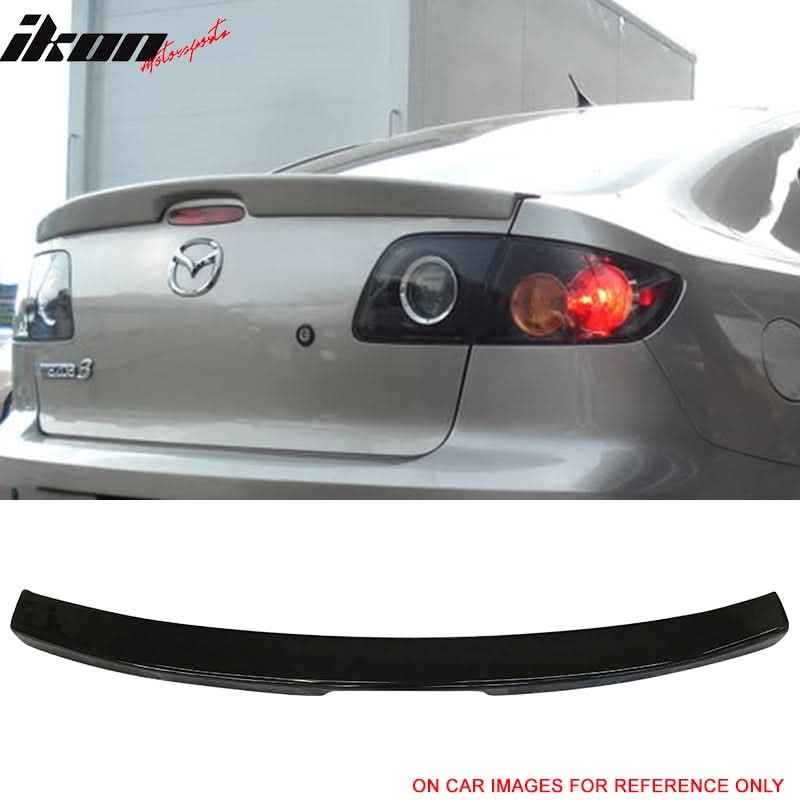 2004-2009 Mazda 3 Sedan Flush Mount  Painted Trunk Spoiler ABS