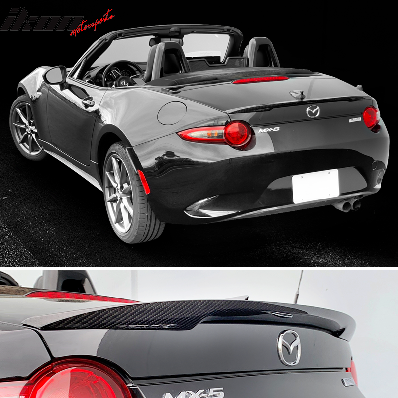 2016-2025 Mazda MX-5 Miata 4TH ND P Style Carbon Fiber Rear Spoiler Wi