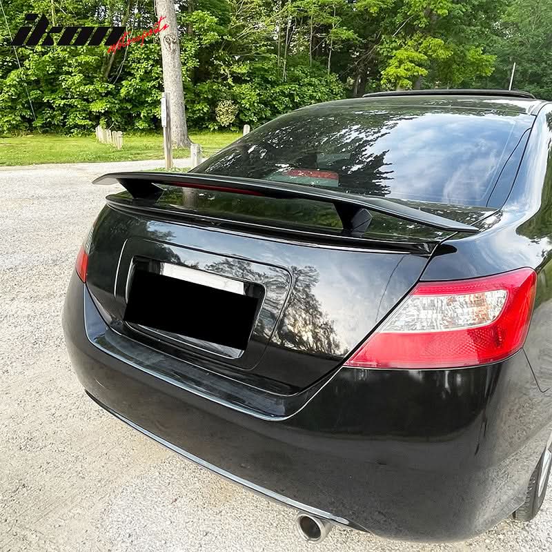 Universal Rear Spoiler Wing With 3rd Brake Light Ikon Style Trunk Wing