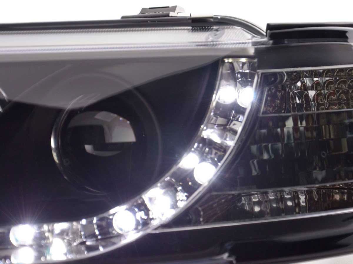 Audi A3 (8L) Black LED Headlights with Daytime Running Lights  (1996-2000)