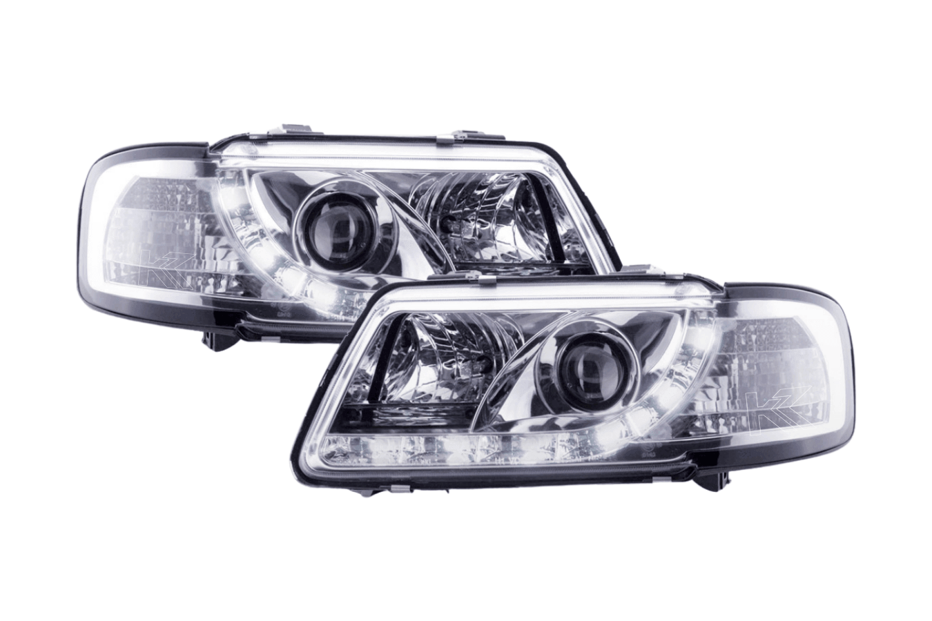 Audi A3 (8L) Chrome LED Headlights with Daytime Running Lights  (1996-2000)