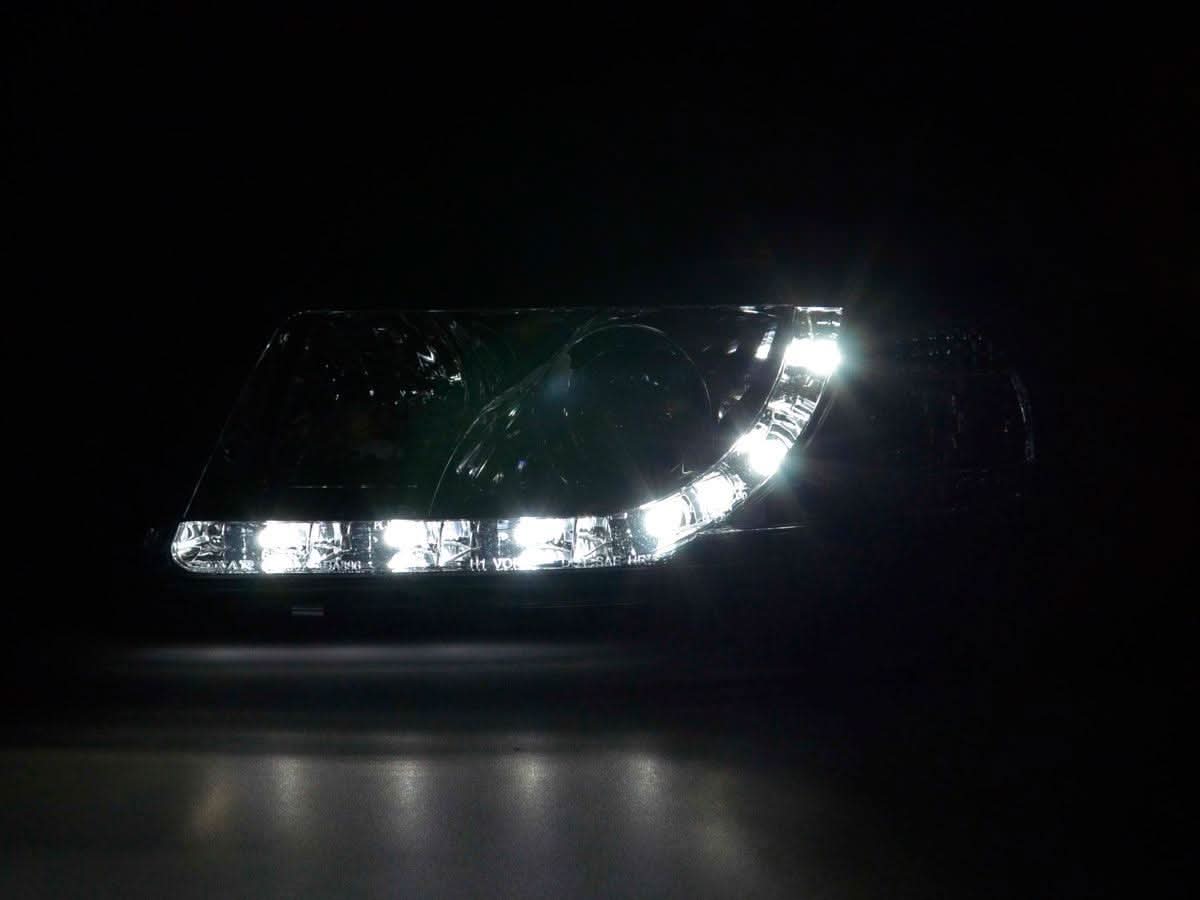 Audi A3 (8L) Chrome LED Headlights with Daytime Running Lights  (1996-2000)
