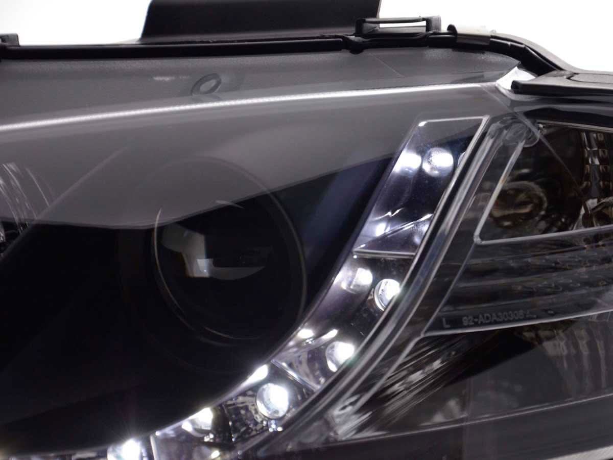 Audi A3 (8P 8PA) Black LED Headlights with Daytime Running Lights (2003-2007)