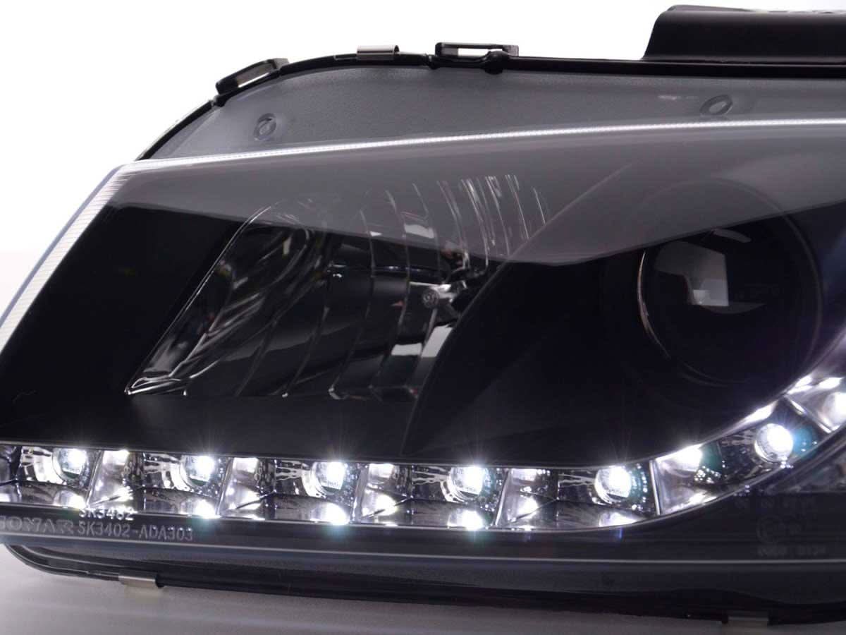 Audi A3 (8P 8PA) Black LED Headlights with Daytime Running Lights (2003-2007)
