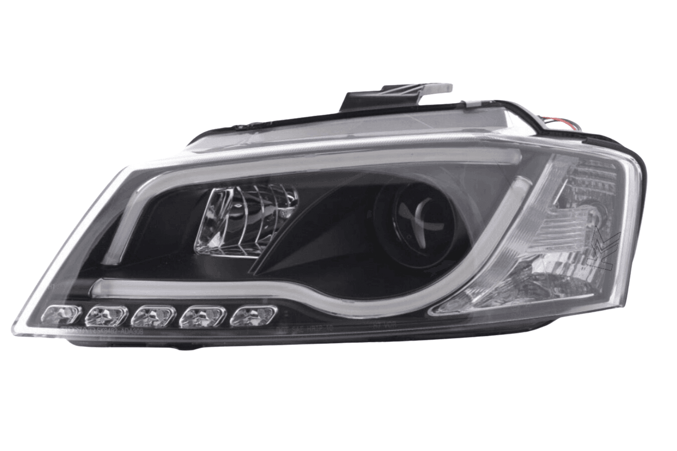 Audi A3 (8P 8PA) Black LED Headlights with Daytime Running Lights (2008-2012)