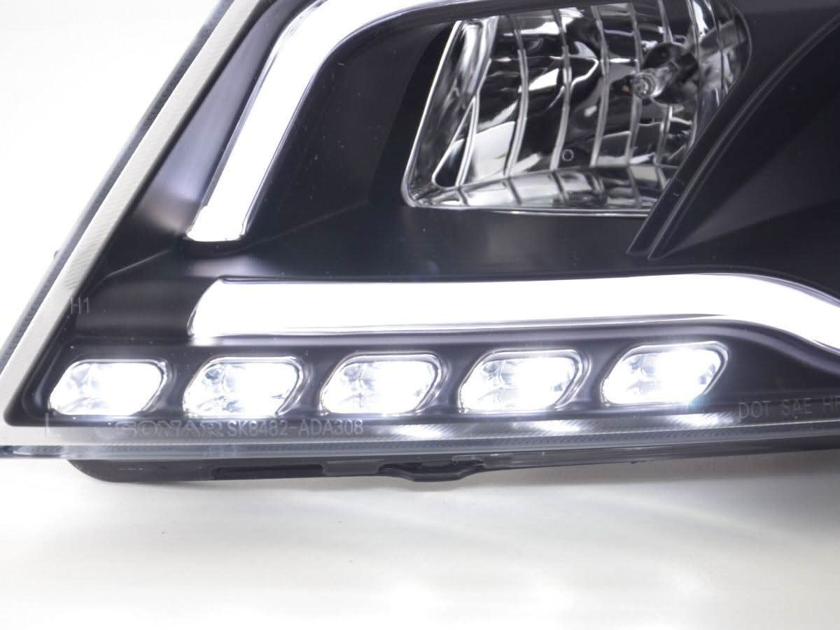 Audi A3 (8P 8PA) Black LED Headlights with Daytime Running Lights (2008-2012)