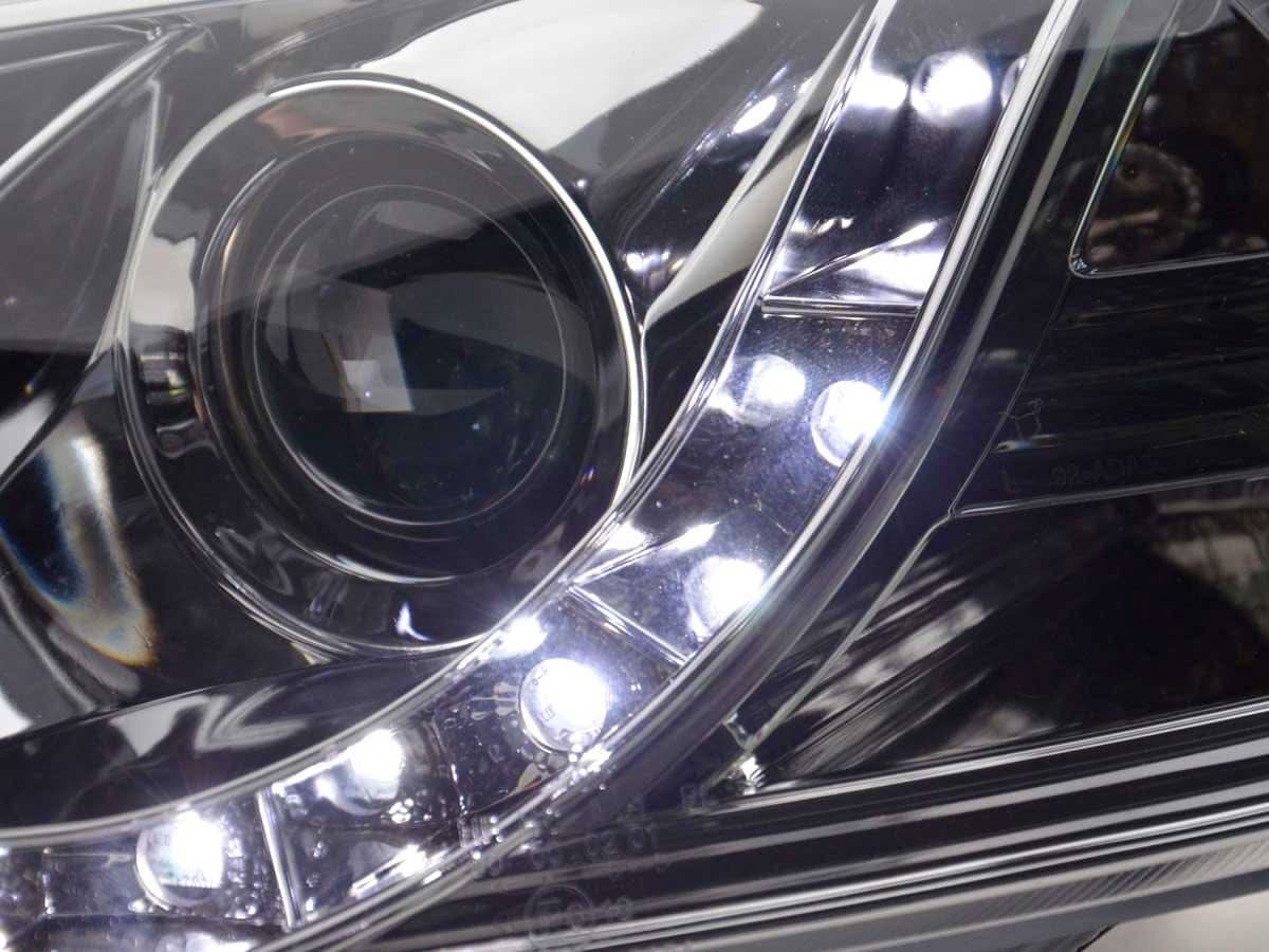 Audi A3 (8P / 8PA) Chrome LED Headlights with Daytime Running Lights (2003 - 2007)