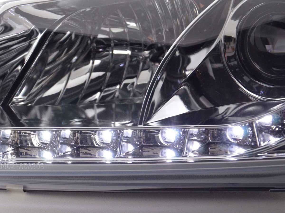 Audi A3 (8P / 8PA) Chrome LED Headlights with Daytime Running Lights (2003 - 2007)