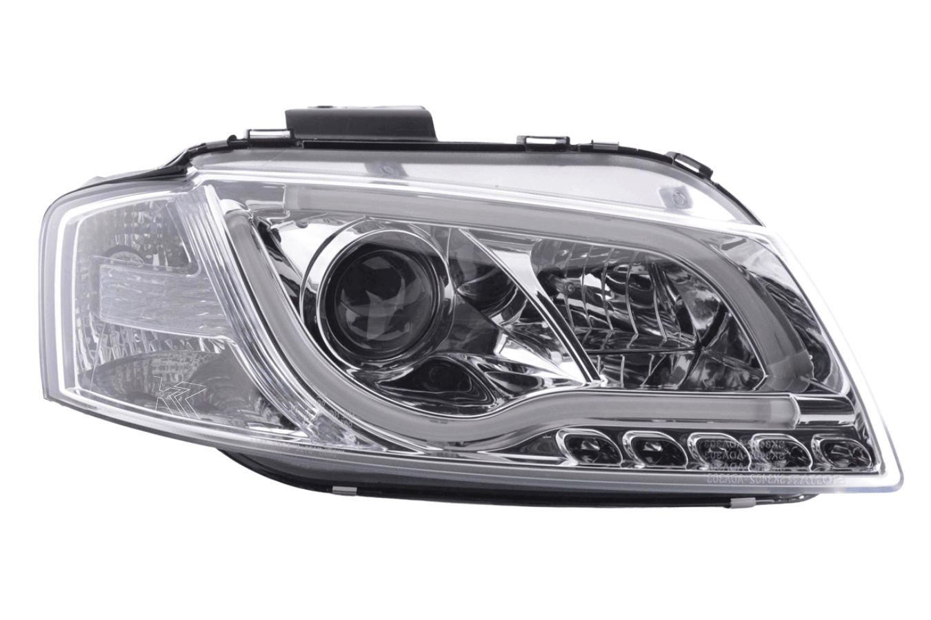 Audi A3 (8P 8PA) Chrome LED Headlights with Daytime Running Lights (2003-2008)