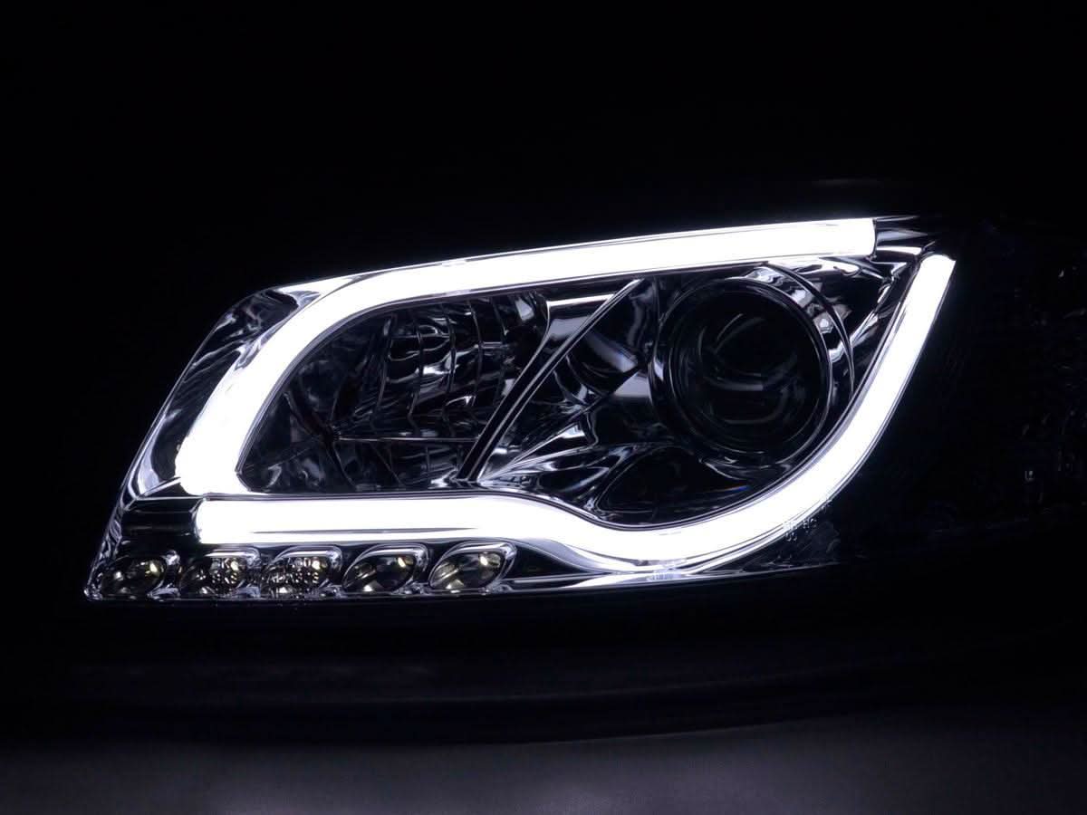 Audi A3 (8P 8PA) Chrome LED Headlights with Daytime Running Lights (2003-2008)