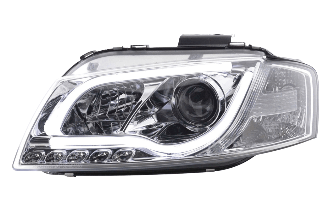 Audi A3 (8P 8PA) Chrome LED Headlights with Daytime Running Lights (2008-2012)