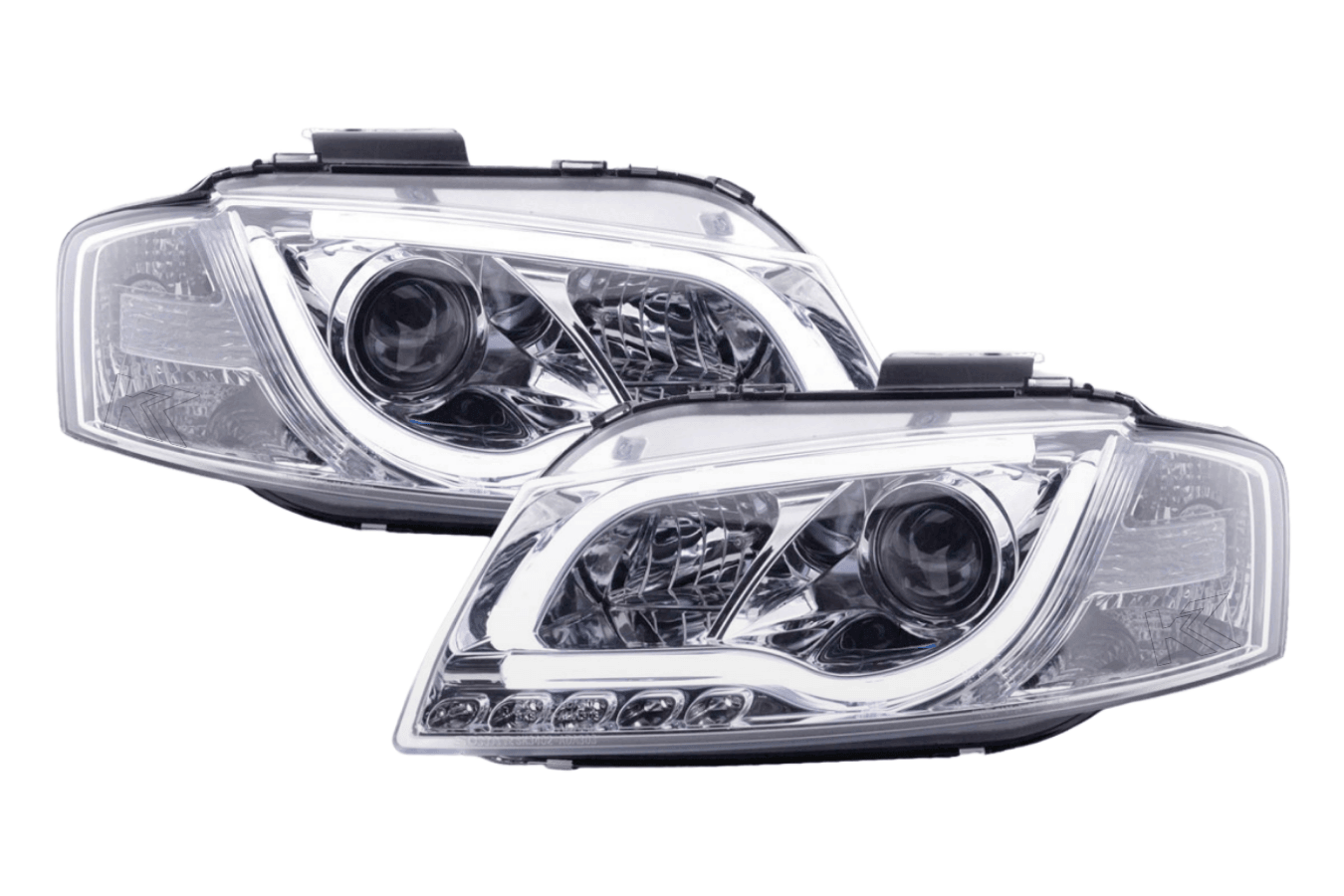 Audi A3 (8P 8PA) Chrome LED Headlights with Daytime Running Lights (2008-2012)