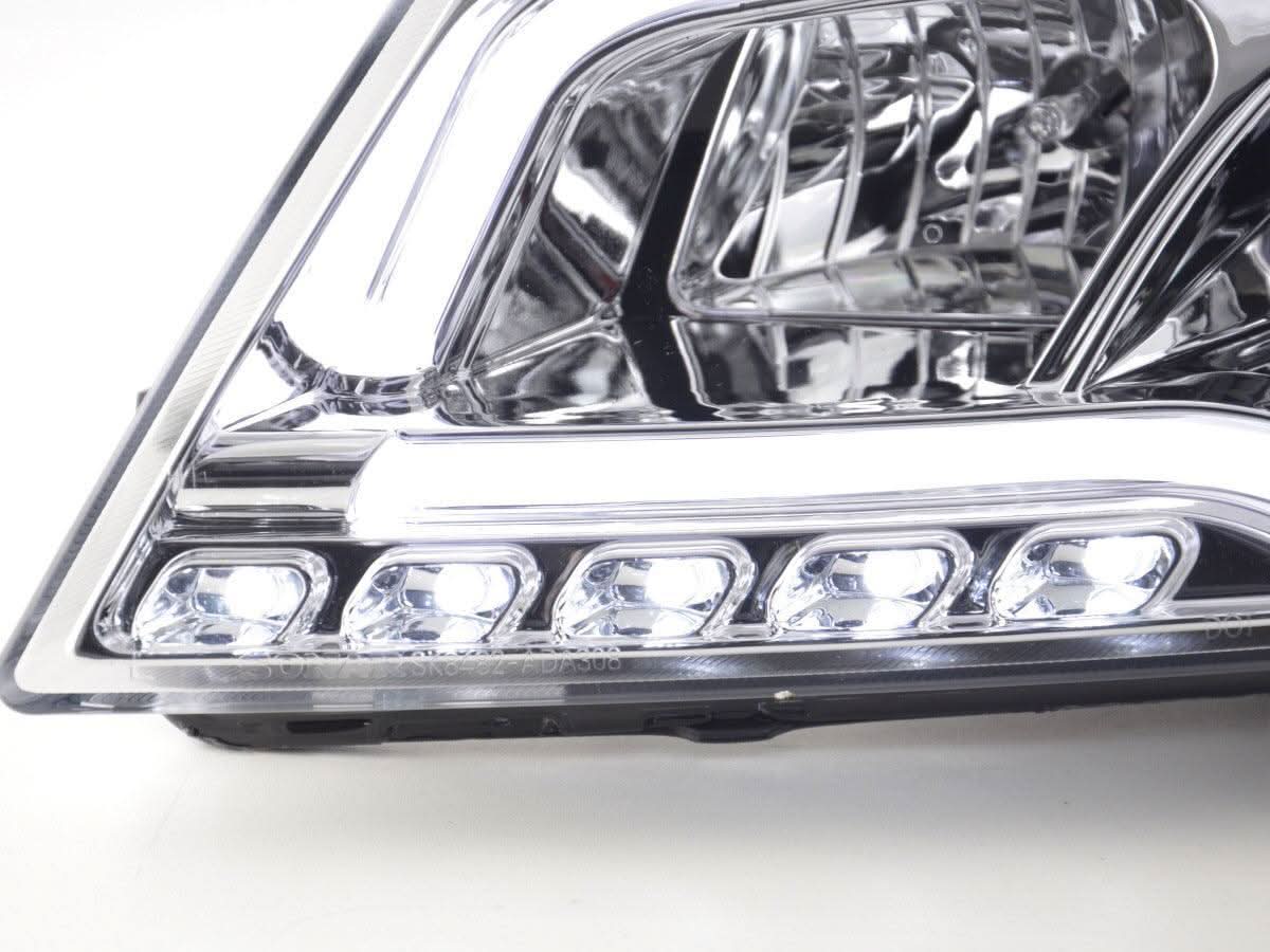 Audi A3 (8P 8PA) Chrome LED Headlights with Daytime Running Lights (2008-2012)