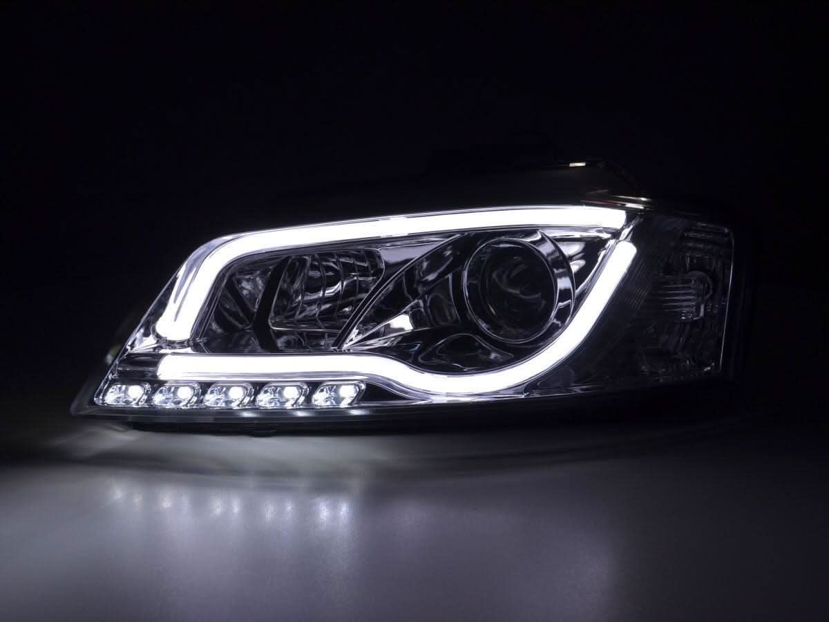 Audi A3 (8P 8PA) Chrome LED Headlights with Daytime Running Lights (2008-2012)
