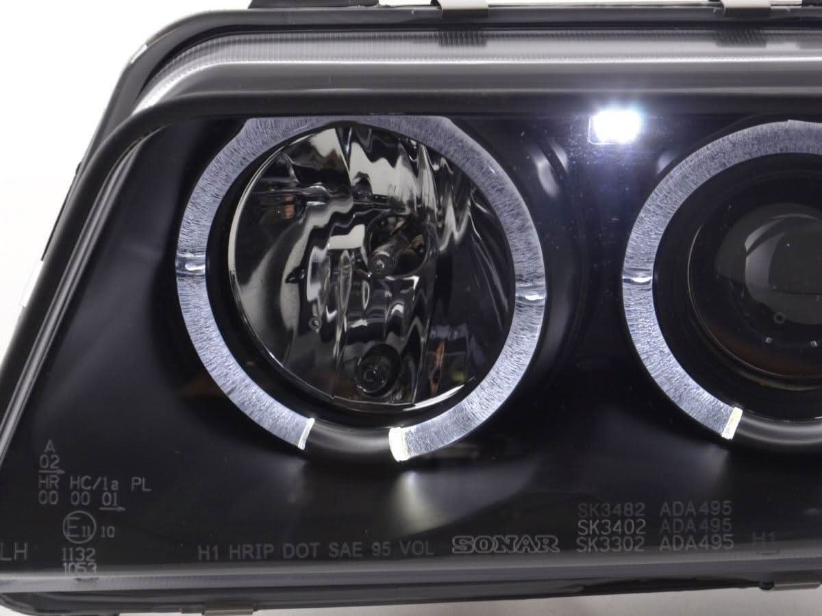 Audi A4 (B5 8D) Black Angel Eye Headlight Set (1995-1999)