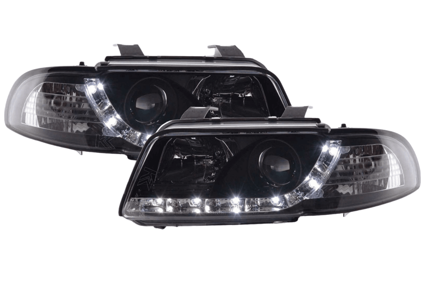 Audi A4 (B5 8D) Black LED Headlights with Daytime Running Lights (1995-1999)