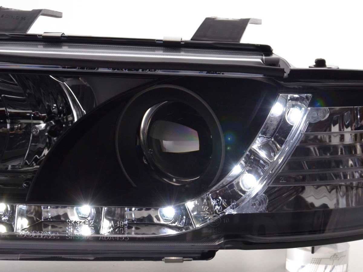Audi A4 (B5 8D) Black LED Headlights with Daytime Running Lights (1995-1999)