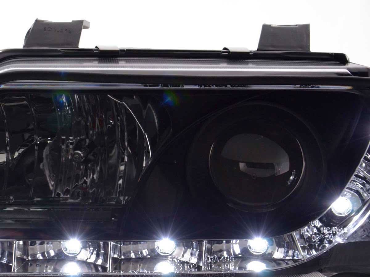 Audi A4 (B5 8D) Black LED Headlights with Daytime Running Lights (1995-1999)