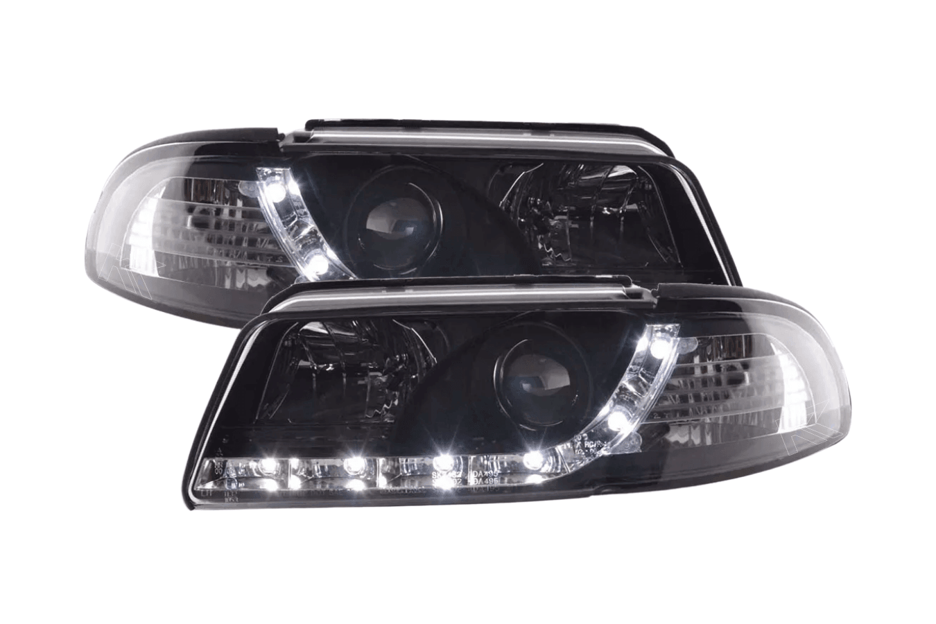 Audi A4 (B5 8D) Black LED Headlights with Daytime Running Lights (1999-2001)