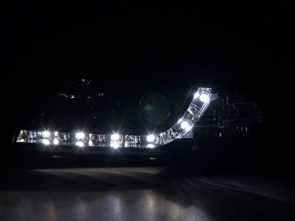 Audi A4 (B5 8D) Black LED Headlights with Daytime Running Lights (1999-2001)
