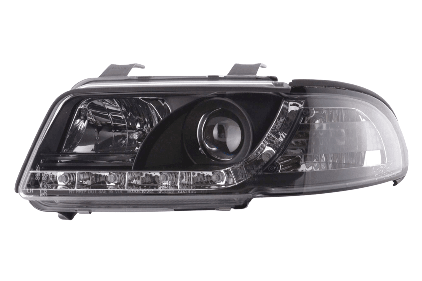 Audi A4 (B5 8D) Black LED Headlights with Daytime Running Lights (1999-2001) - With R87 approval