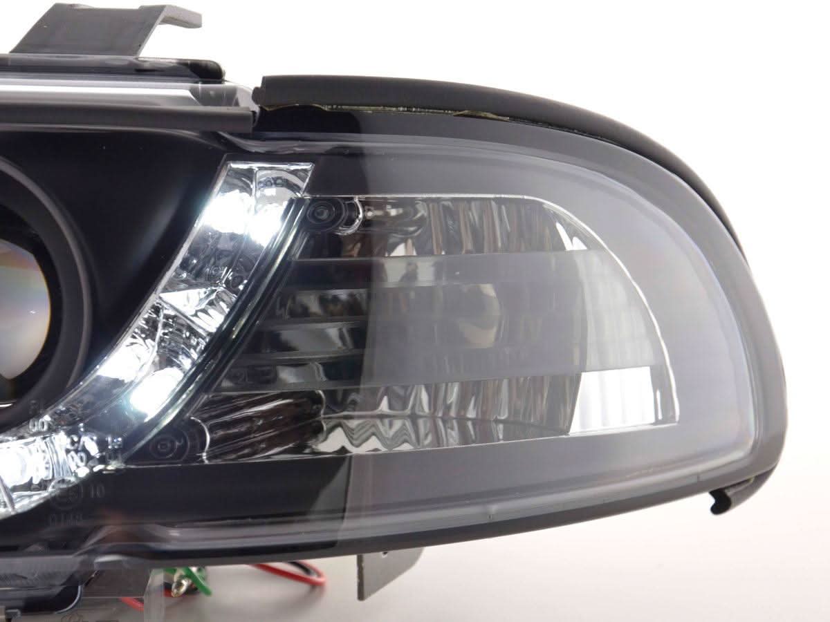 Audi A4 (B5 8D) Black LED Headlights with Daytime Running Lights (1999-2001) - With R87 approval