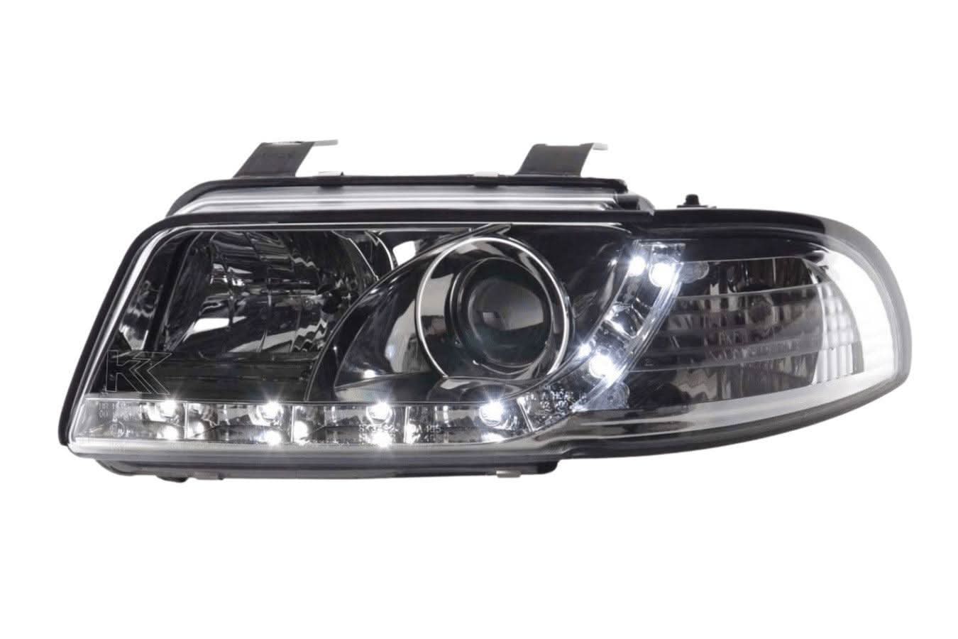Audi A4 (B5 8D) Chrome LED Headlights with Daytime Running Lights (1995-1999)