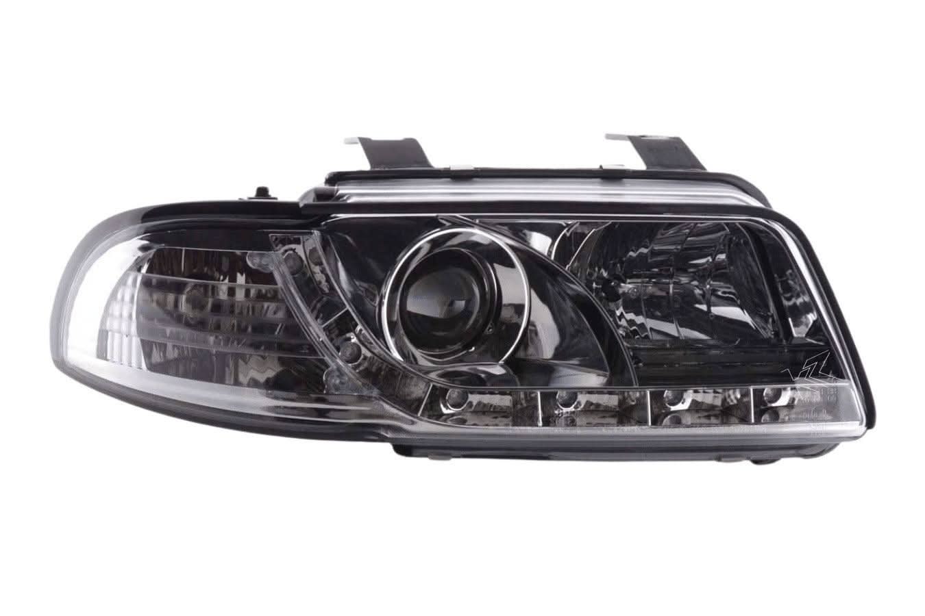 Audi A4 (B5 8D) Chrome LED Headlights with Daytime Running Lights (1995-1999)