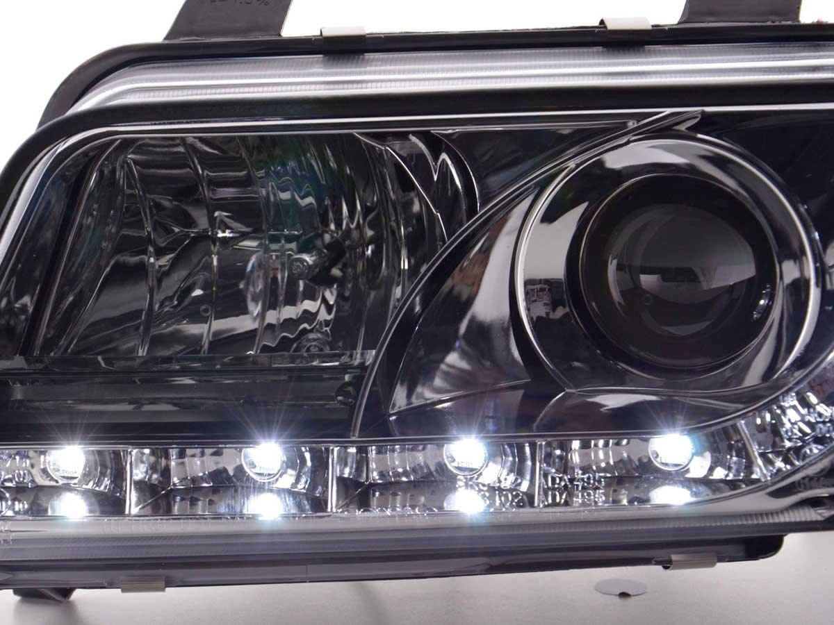 Audi A4 (B5 8D) Chrome LED Headlights with Daytime Running Lights (1995-1999)