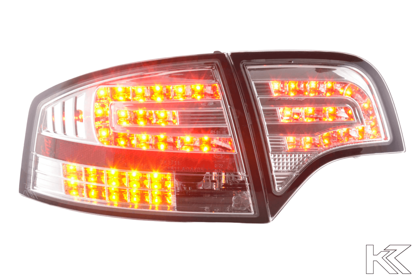 Audi A4 (B7/8E) Sedan Chrome Clear LED Taillights Set (2004-2007)