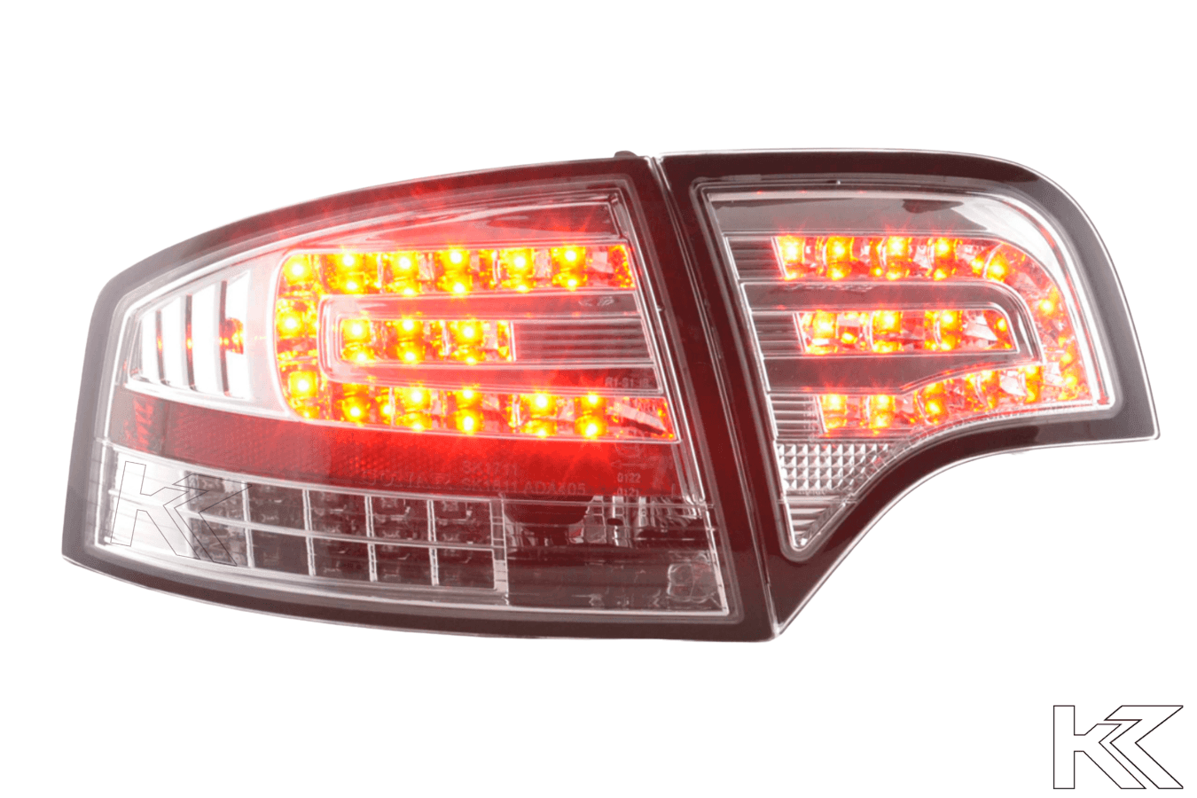 Audi A4 (B7/8E) Sedan Chrome Clear LED Taillights Set (2004-2007)