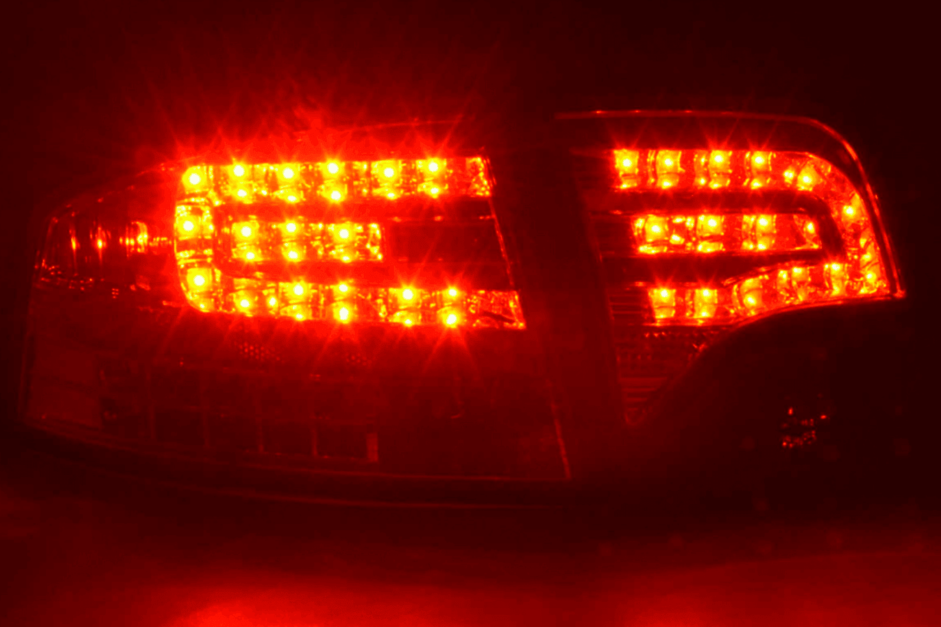 Audi A4 (B7/8E) Sedan Chrome Clear LED Taillights Set (2004-2007)