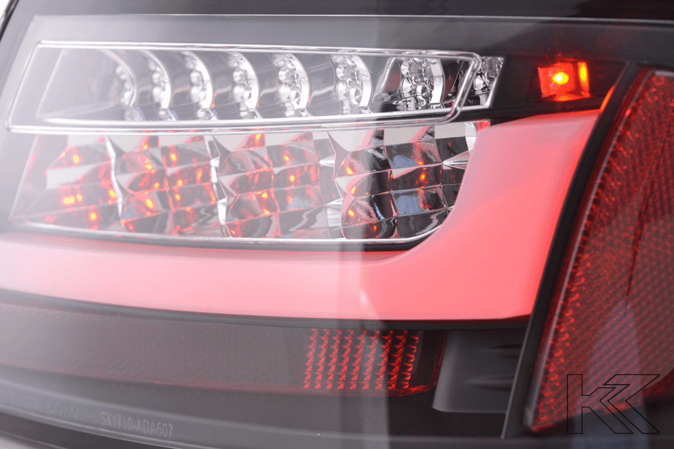 Audi A5 (B8 - 8T) Coupe Black Clear LED Bar Taillights (2007-2011)- For Halogen Models