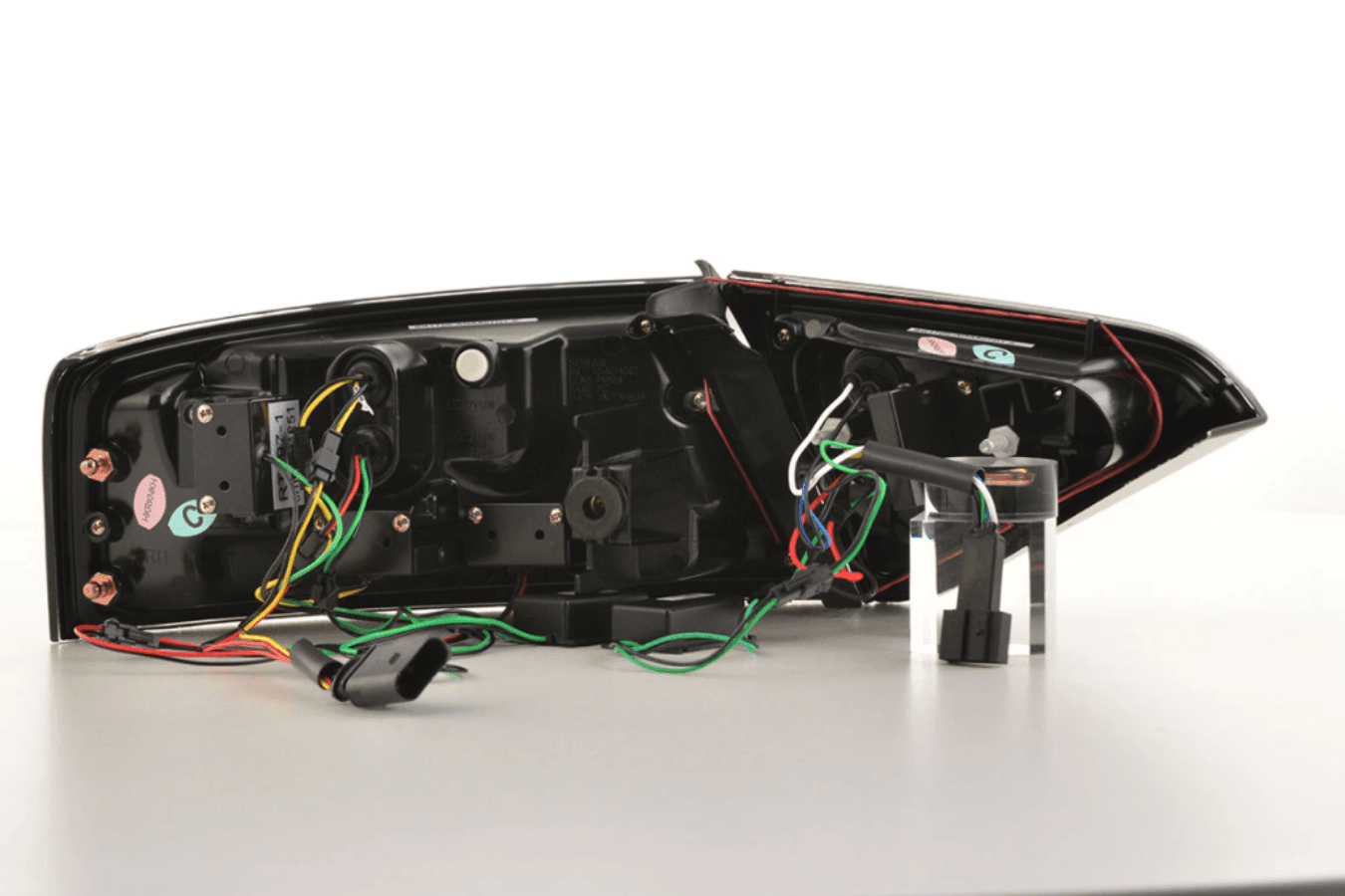 Audi A5 (B8 - 8T) Coupe Chrome Clear LED Bar Taillights (2007-2011)- For Halogen Models