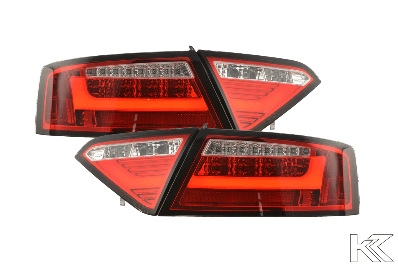 Audi A5 (B8-8T) Coupe Red LED LightBar Taillights (2007-2011) - For Halogen Models