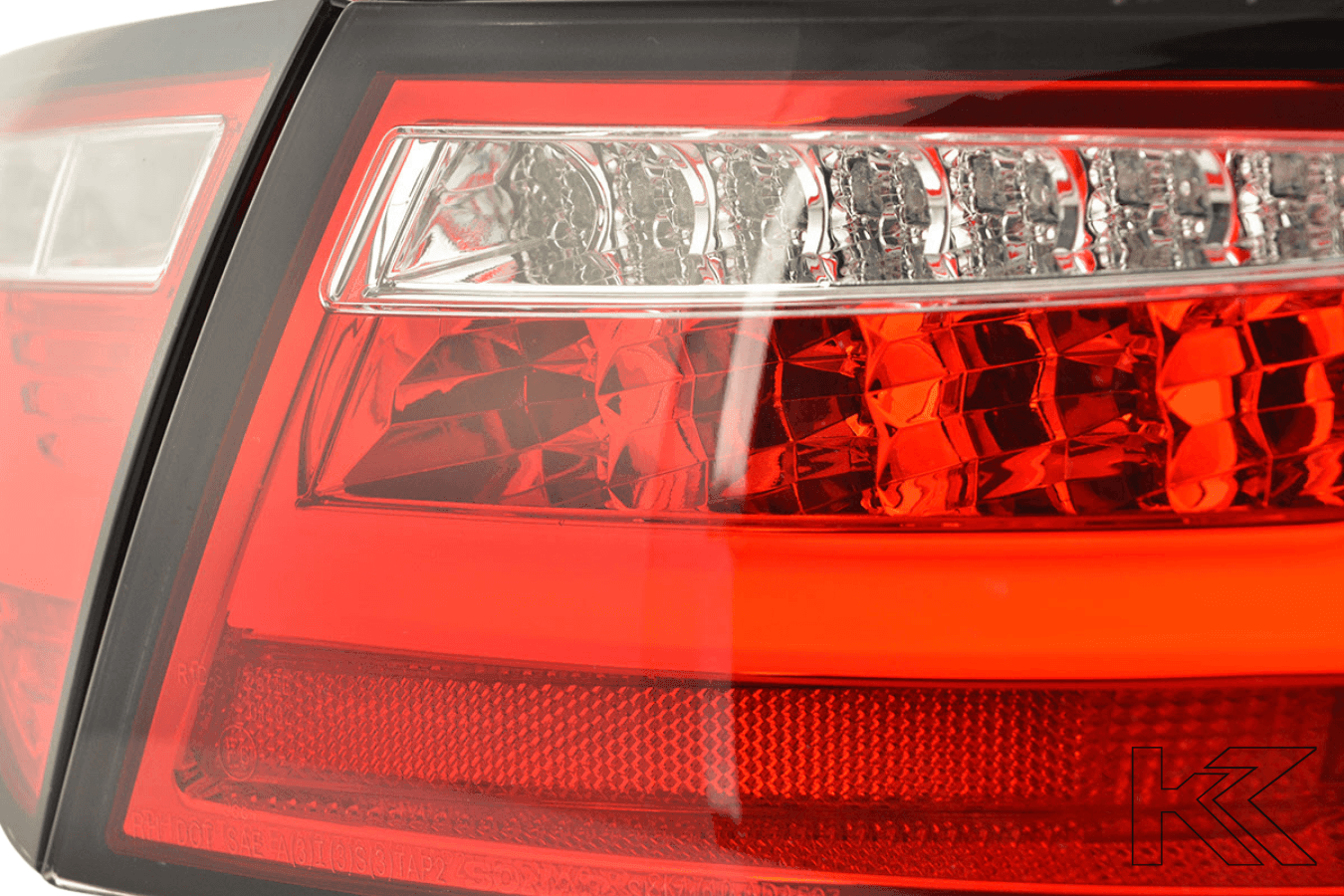 Audi A5 (B8-8T) Coupe Red LED LightBar Taillights (2007-2011) - For Halogen Models