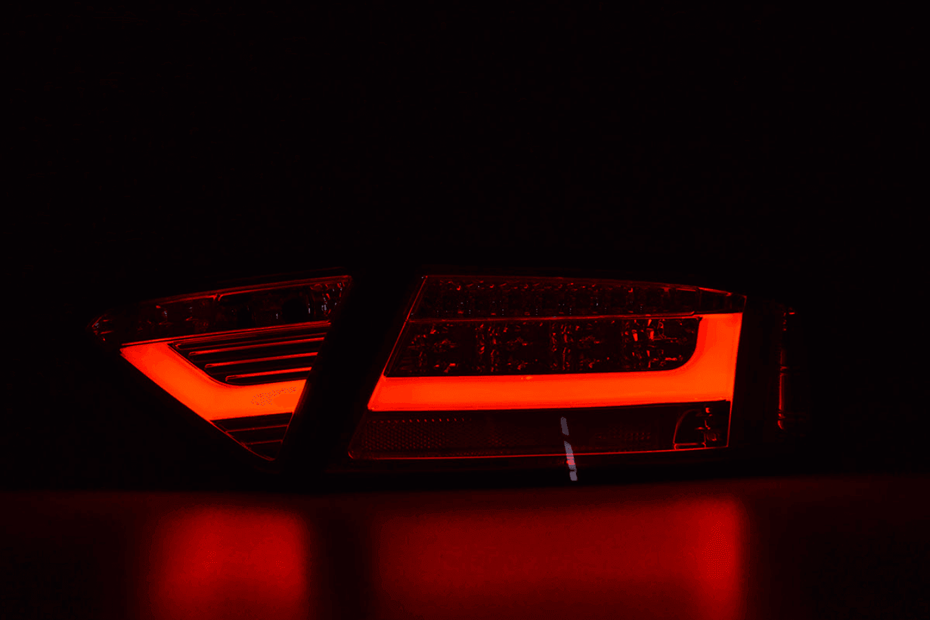 Audi A5 (B8-8T) Coupe Red LED LightBar Taillights (2007-2011) - For Halogen Models