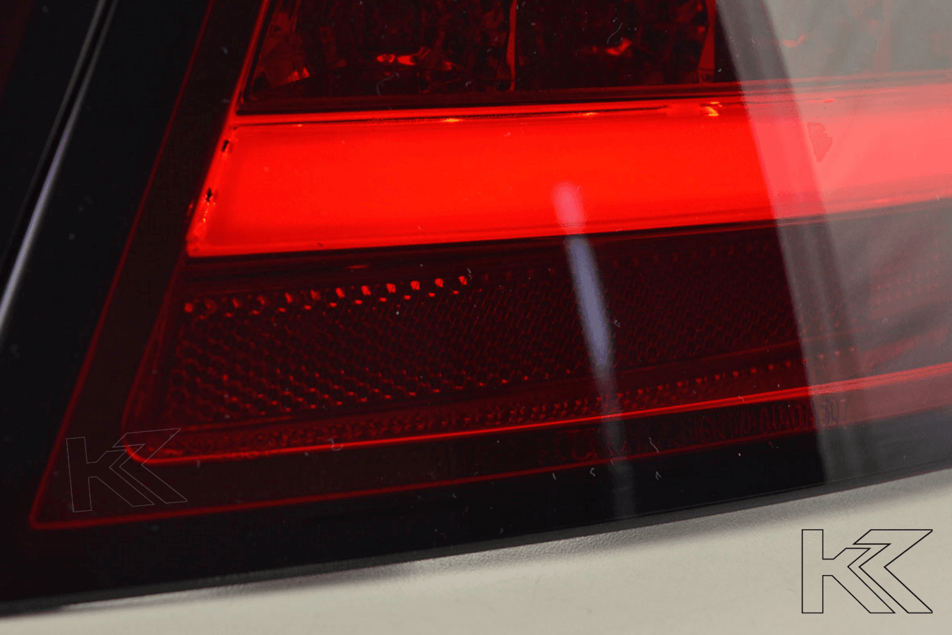 Audi A5 (B8-8T) Coupe Red Smoke LED LightBar Taillights (2007-2011) - For Halogen Models