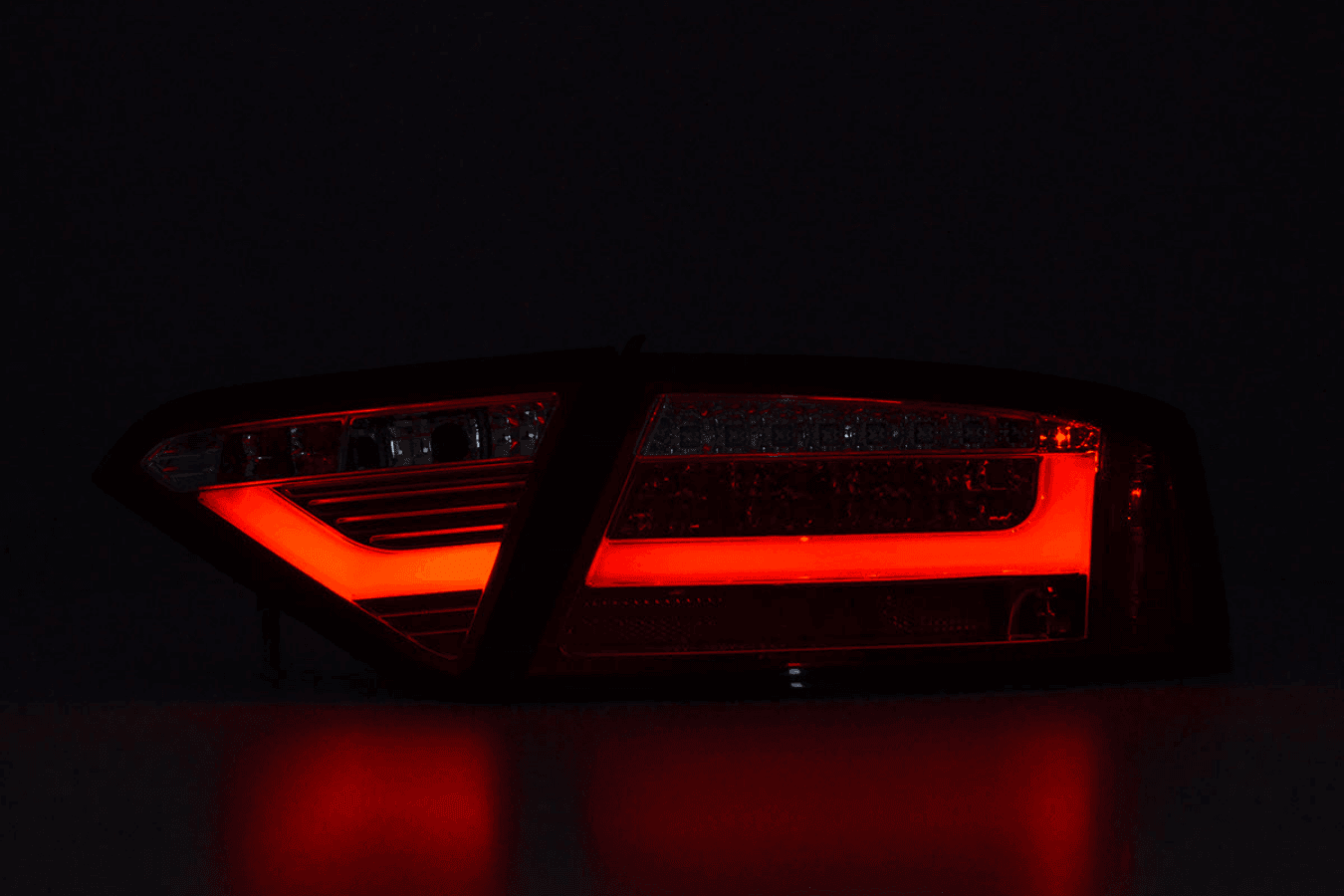 Audi A5 (B8-8T) Coupe Red Smoke LED LightBar Taillights (2007-2011) - For Halogen Models