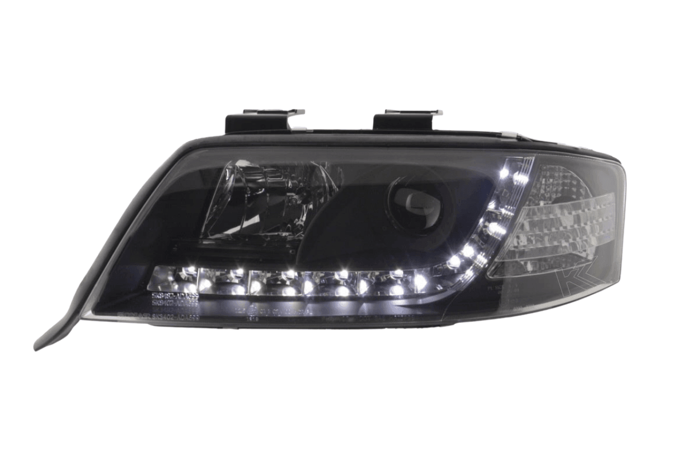 Audi A6 (C5 4B) Black LED Headlights with Daytime Running Lights (1997-2001)