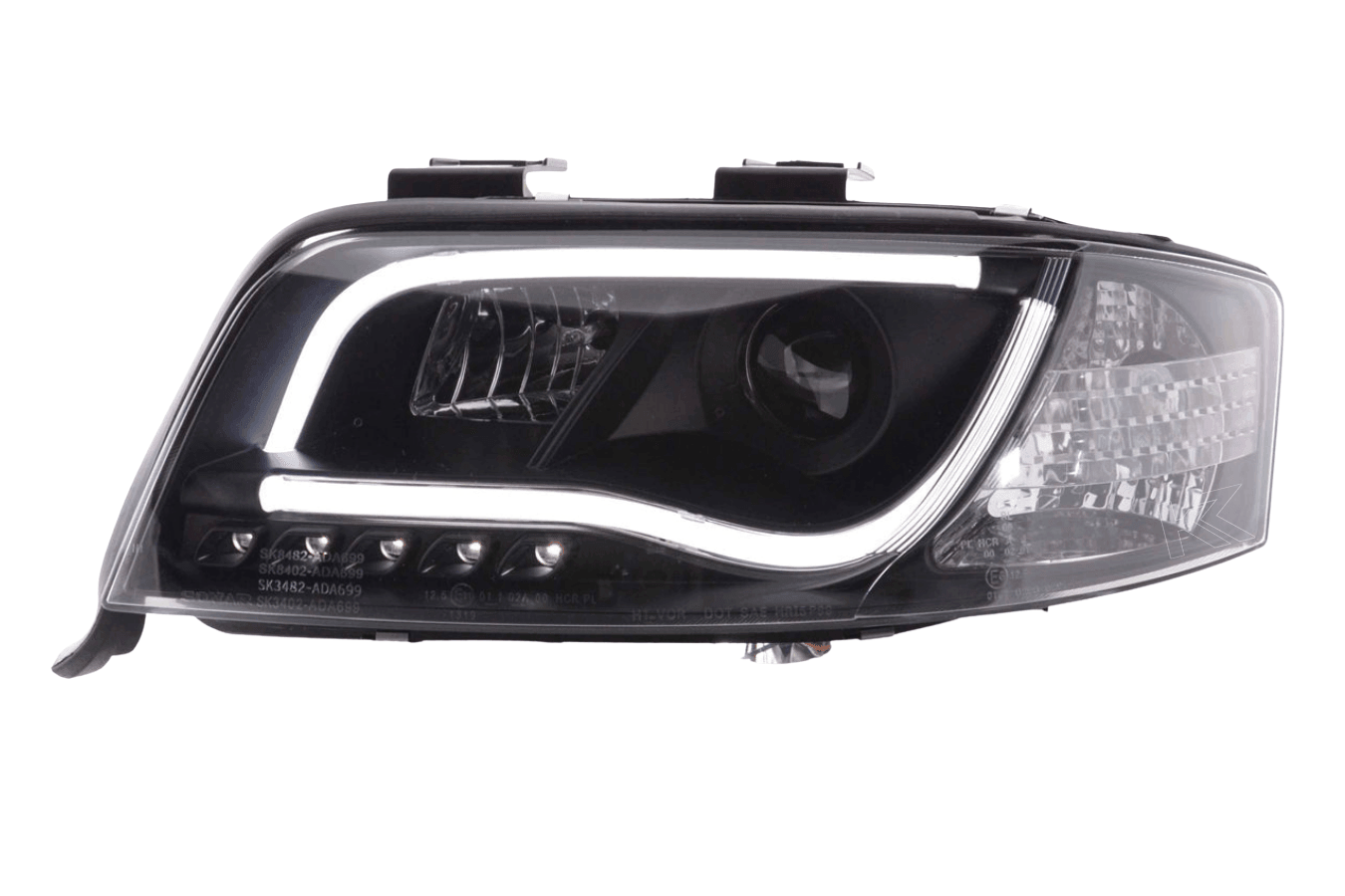 Audi A6 (C5 4B) Black LED Headlights with Daytime Running Lights (2001-2004)