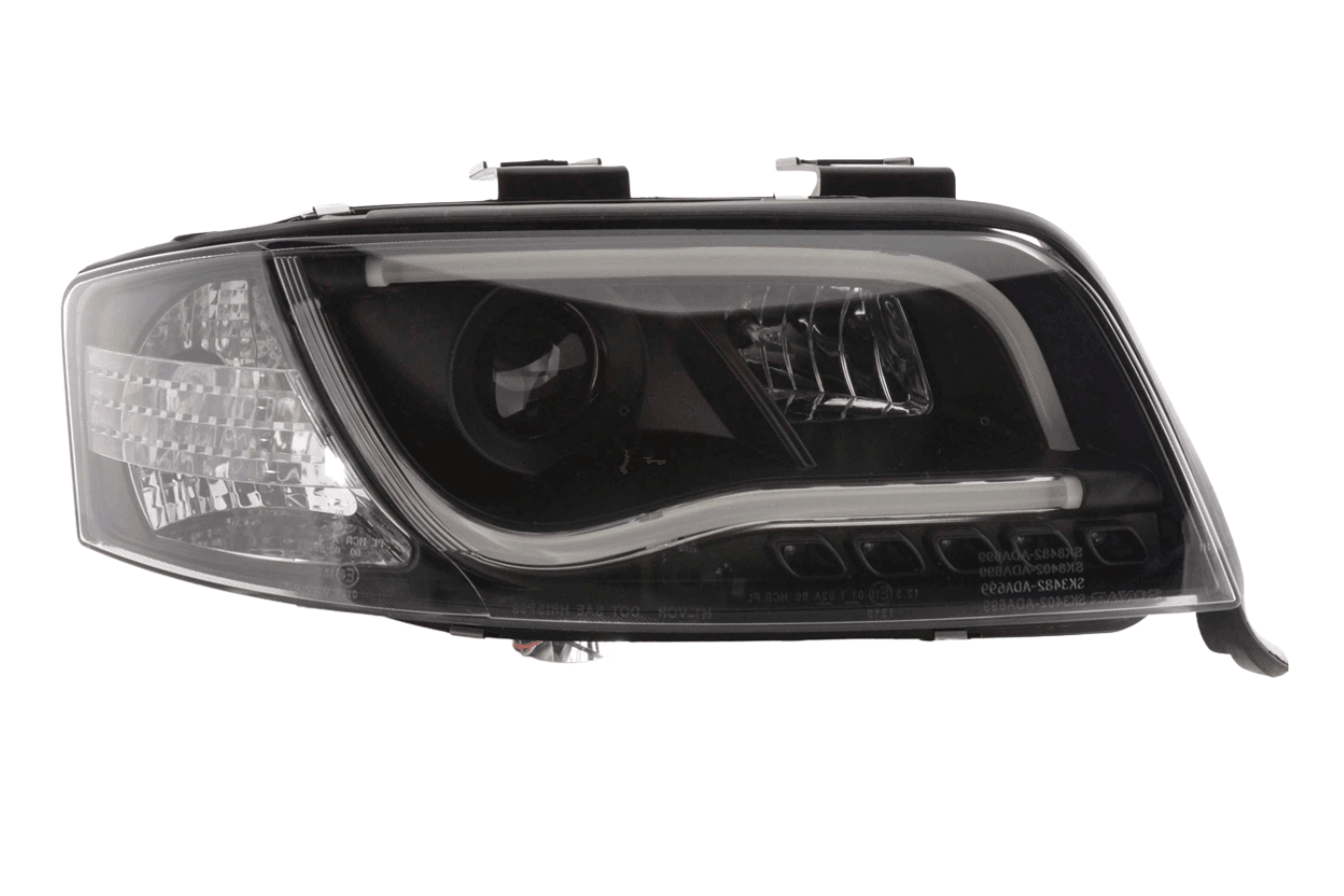 Audi A6 (C5 4B) Black LED Headlights with Daytime Running Lights (2001-2004)