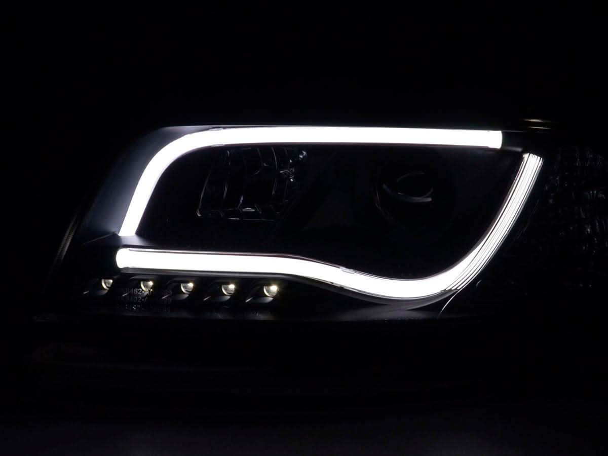 Audi A6 (C5 4B) Black LED Headlights with Daytime Running Lights (2001-2004)