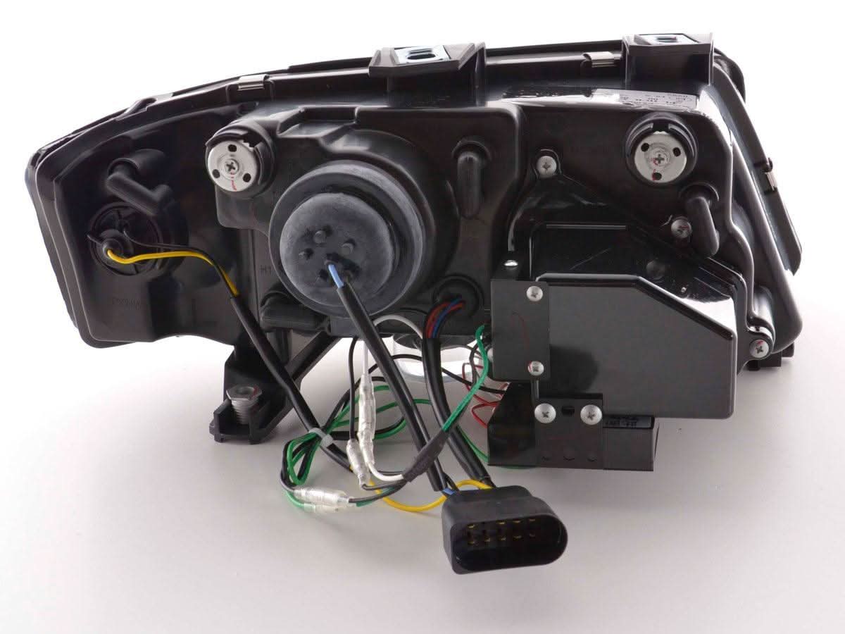 Audi A6 (C5 4B) Black LED Headlights with Daytime Running Lights (2001-2004)