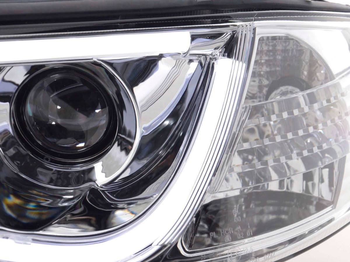 Audi A6 (C5 4B) Chrome LED Headlights with Daytime Running Lights (1997-2001)