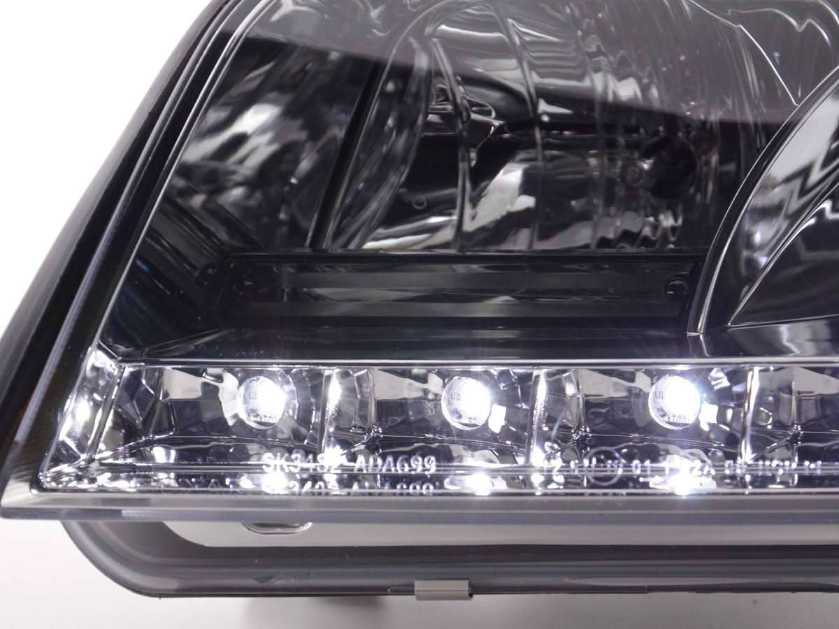 Audi A6 (C5 4B) Chrome LED Headlights with Daytime Running Lights (2001-2004)